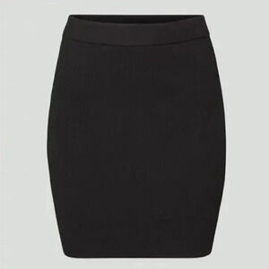 Aritzia  Ribbed Black Knit Reso Skirt Black Size Medium